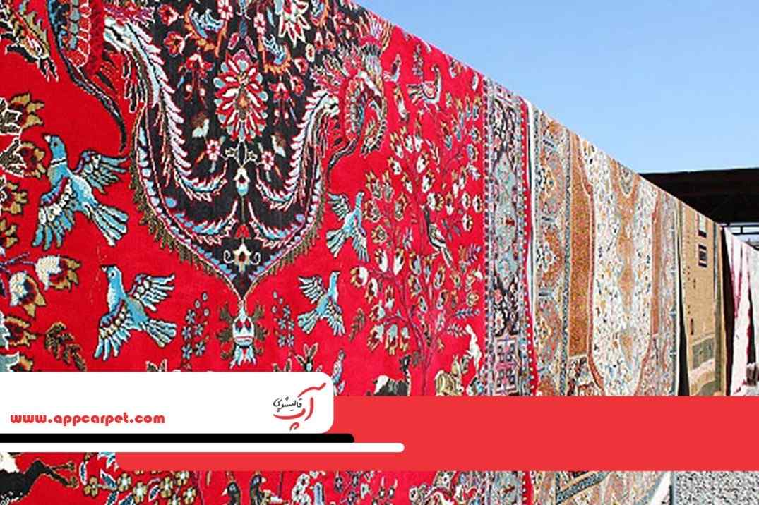 پهن کردن فرش روی پشت بام